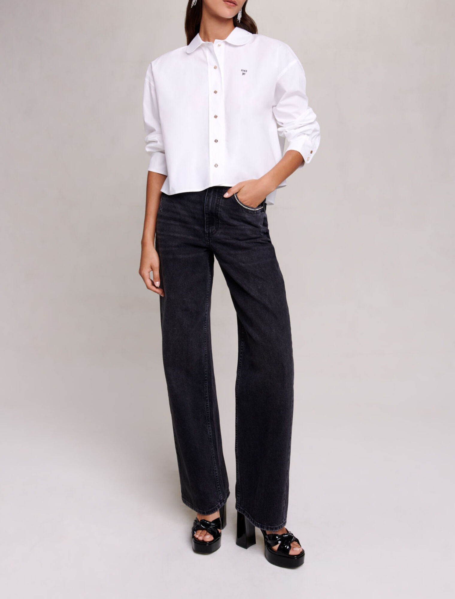 Chemise courte en coton