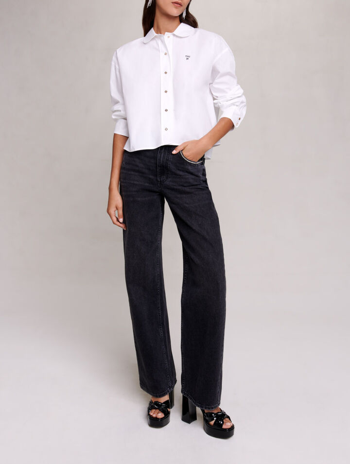 Chemise courte en coton