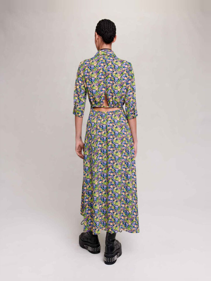 Robe longue fleurie