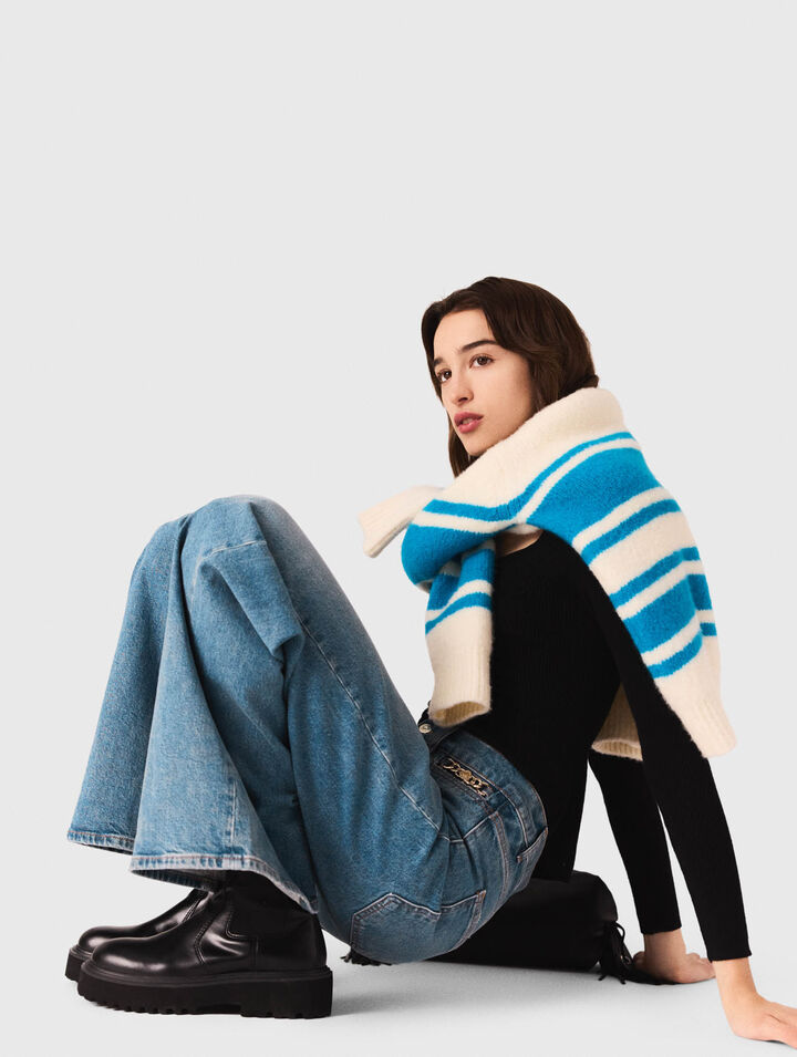Jean flare avec chaîne