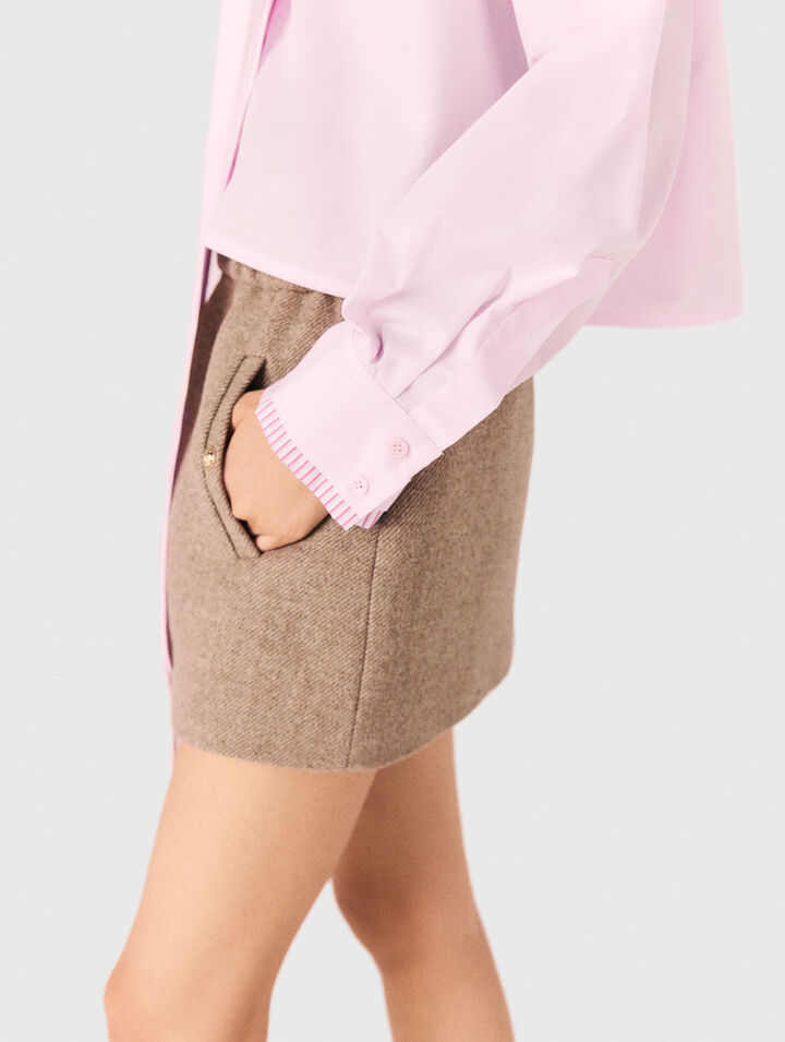 Chemise courte avec Lavallière