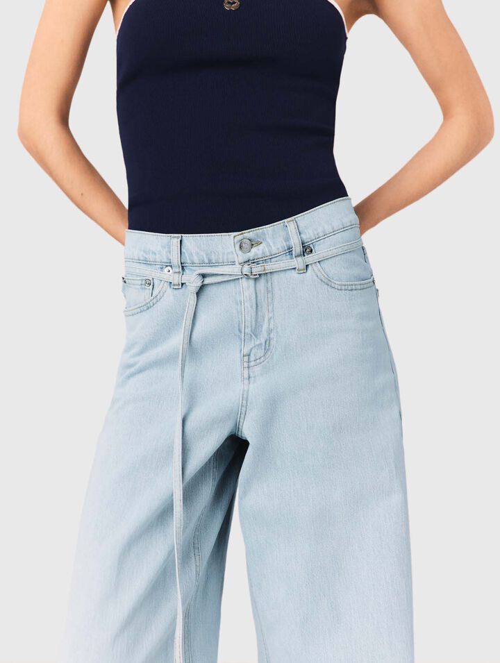 Jean large avec strass