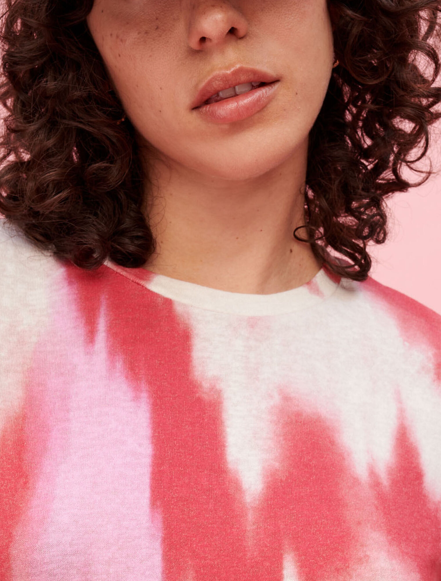 Tee shirt Tie and Dye fuchsia