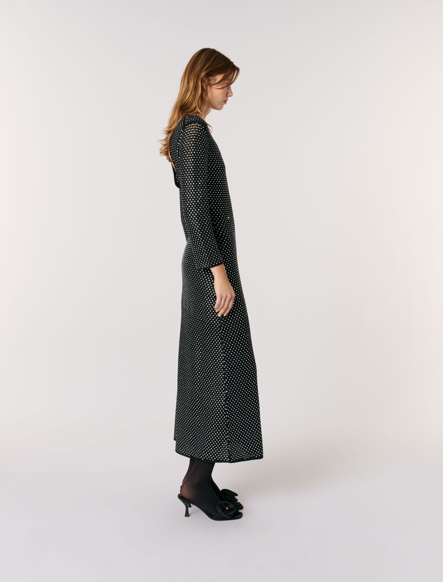Robe longue à strass