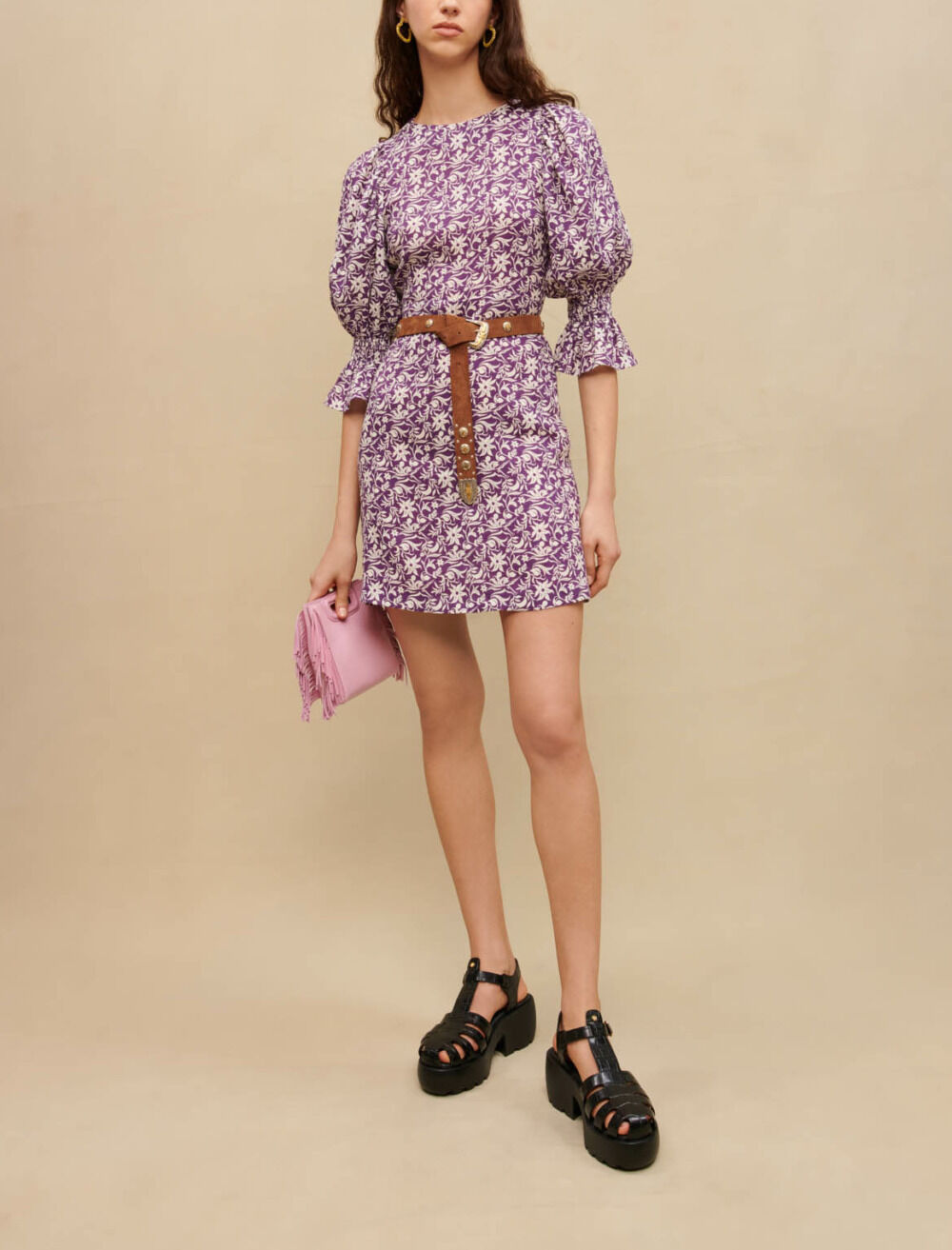 Robe courte imprimé fleuri new arrivals