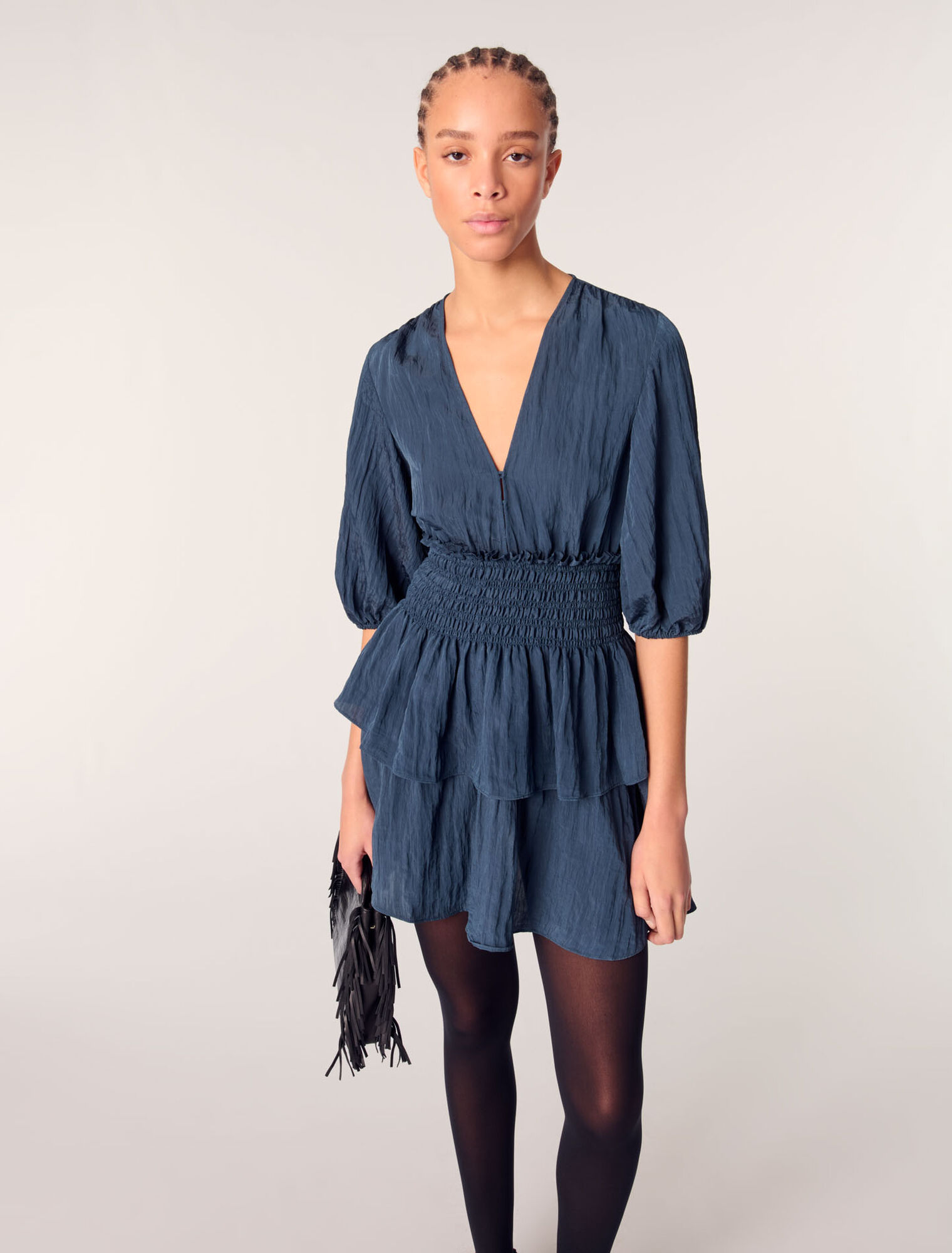 Robe courte à volants