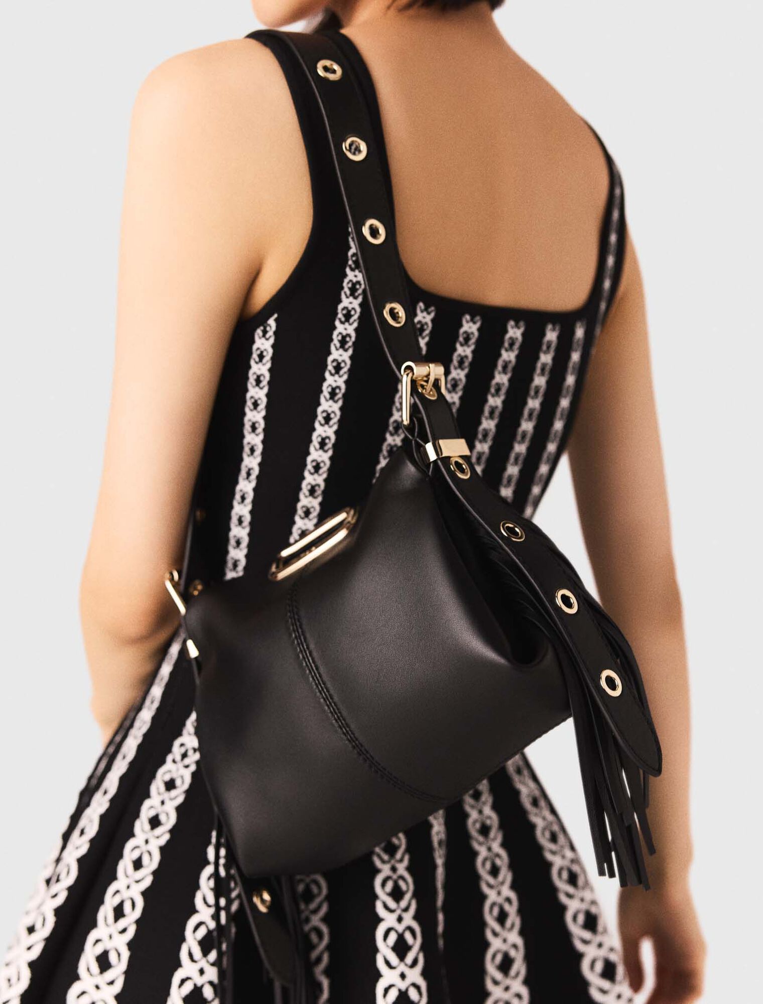 Sac Miss M mini à poignée dorée