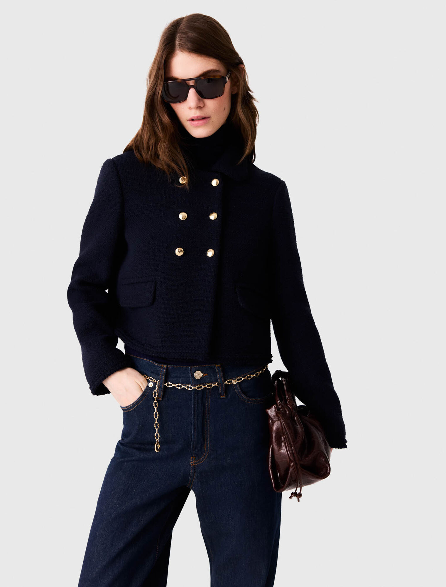 Veste courte en tweed