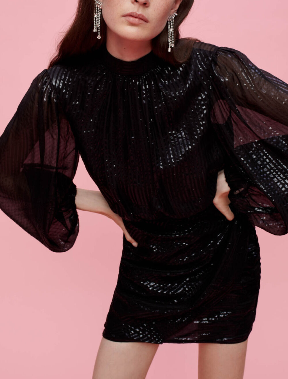 Robe drapee en lurex Robes Maje
