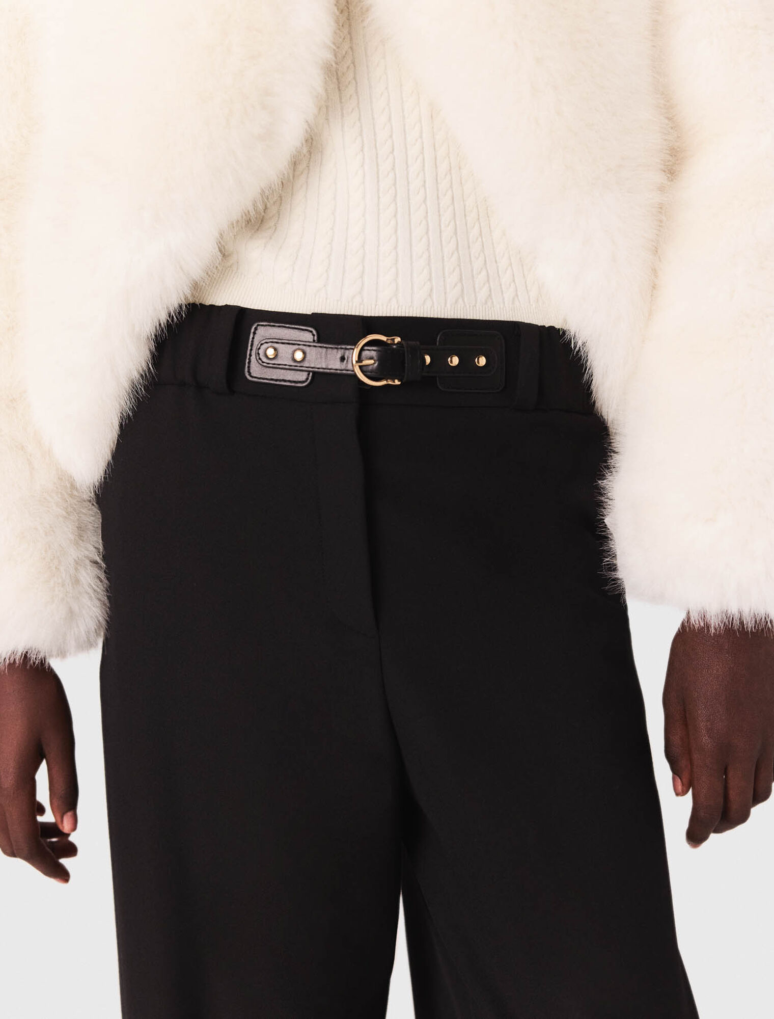 Pantalon tailleur à jambes larges