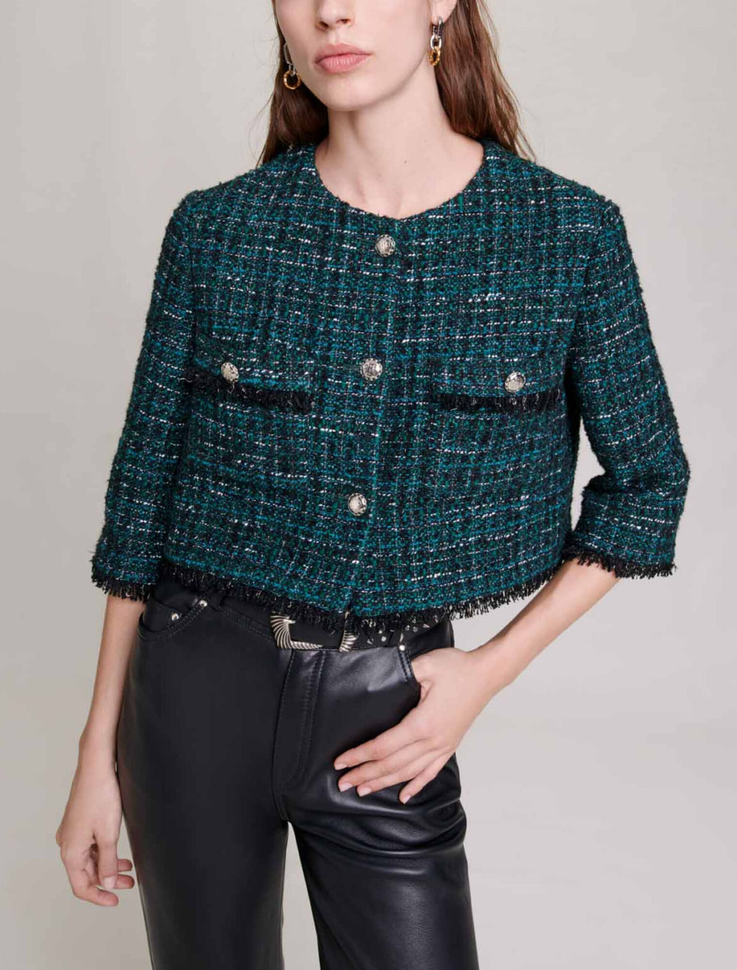 Veste courte en tweed