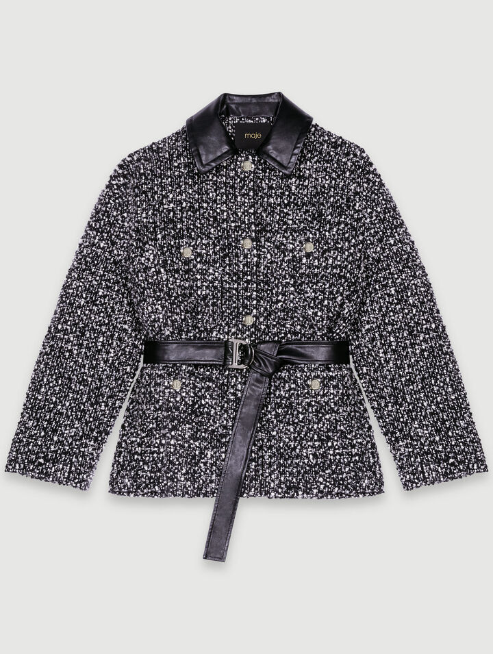 Manteau court en tweed