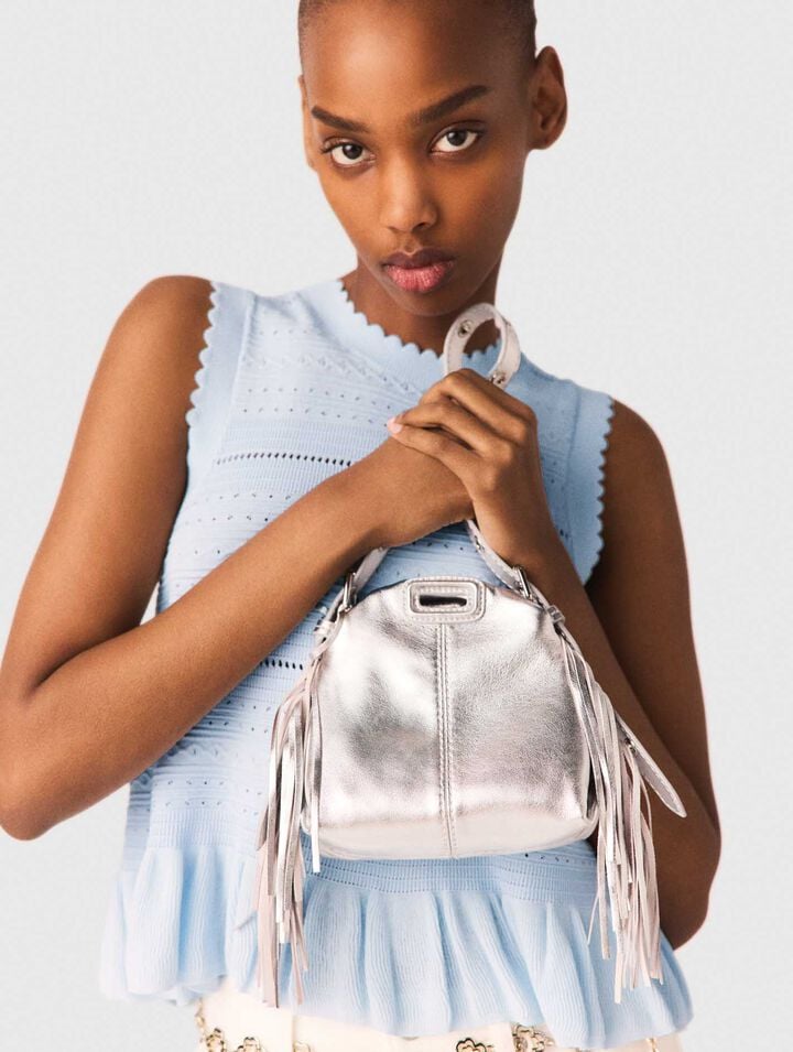 Sac Miss M micro en cuir m&eacute;tallis&eacute;