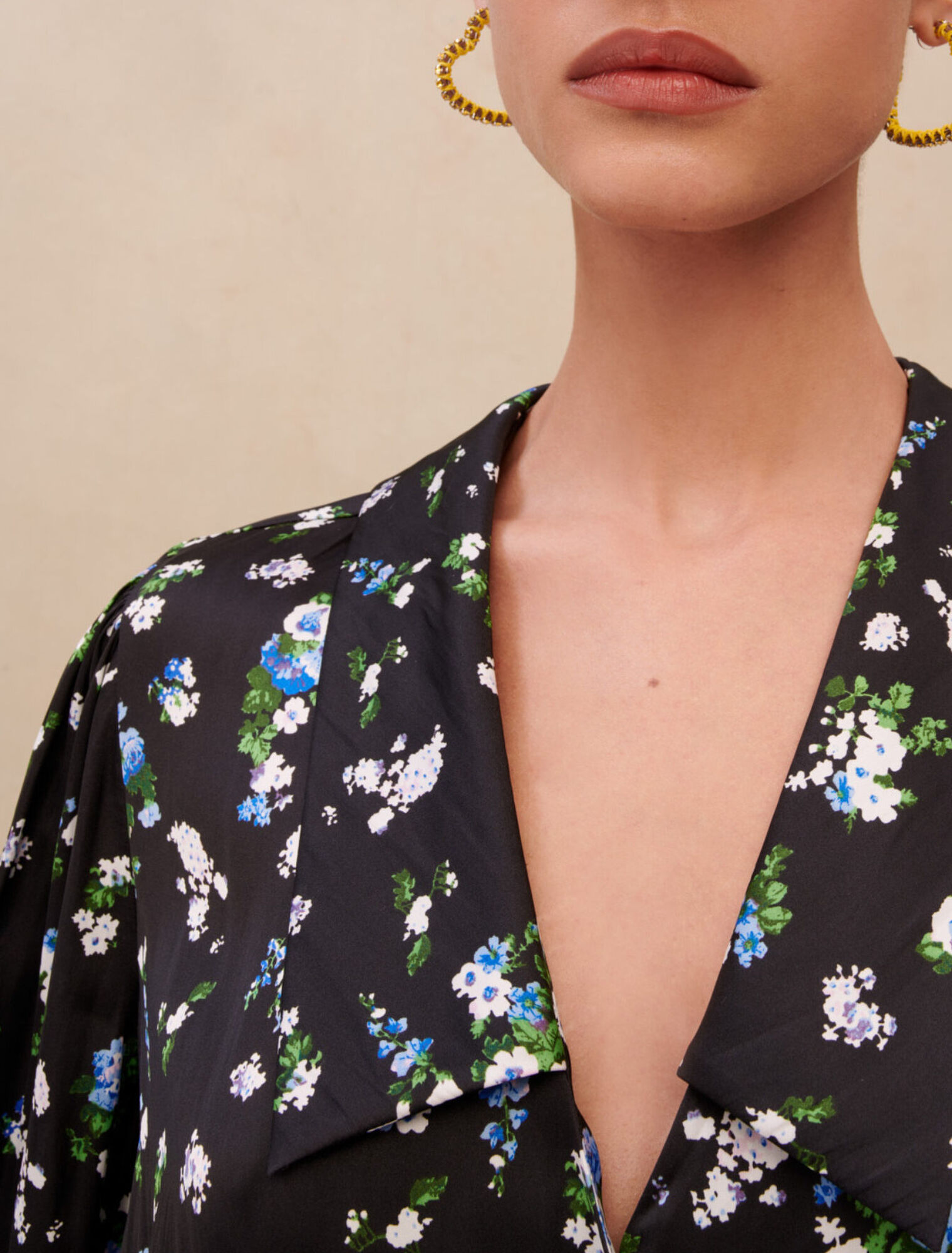 Robe smockée imprimée