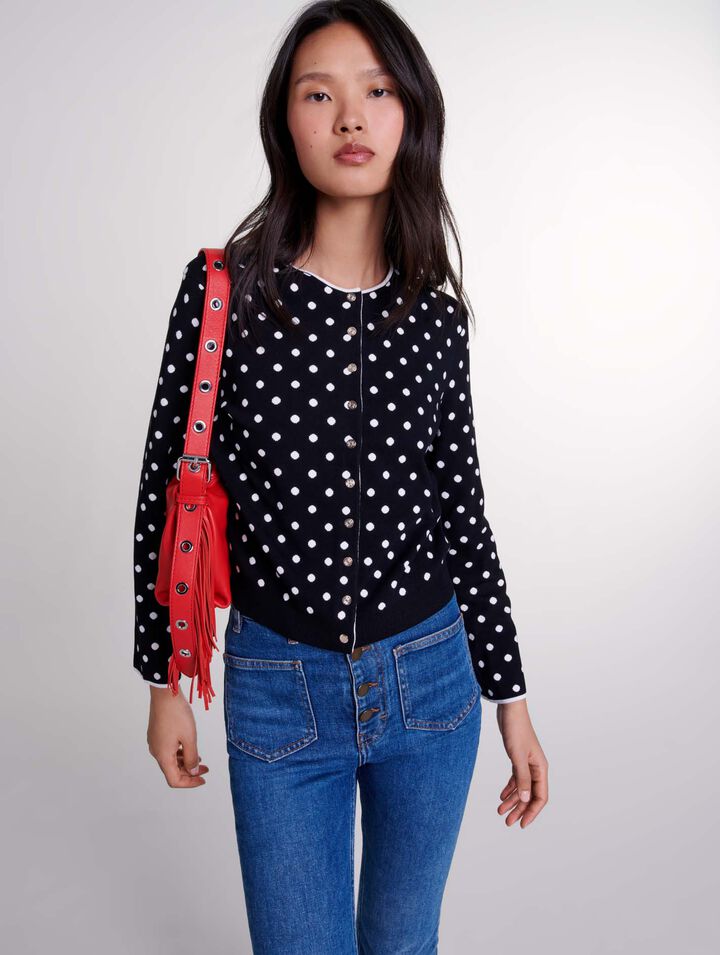 Cardigan en maille jacquard
