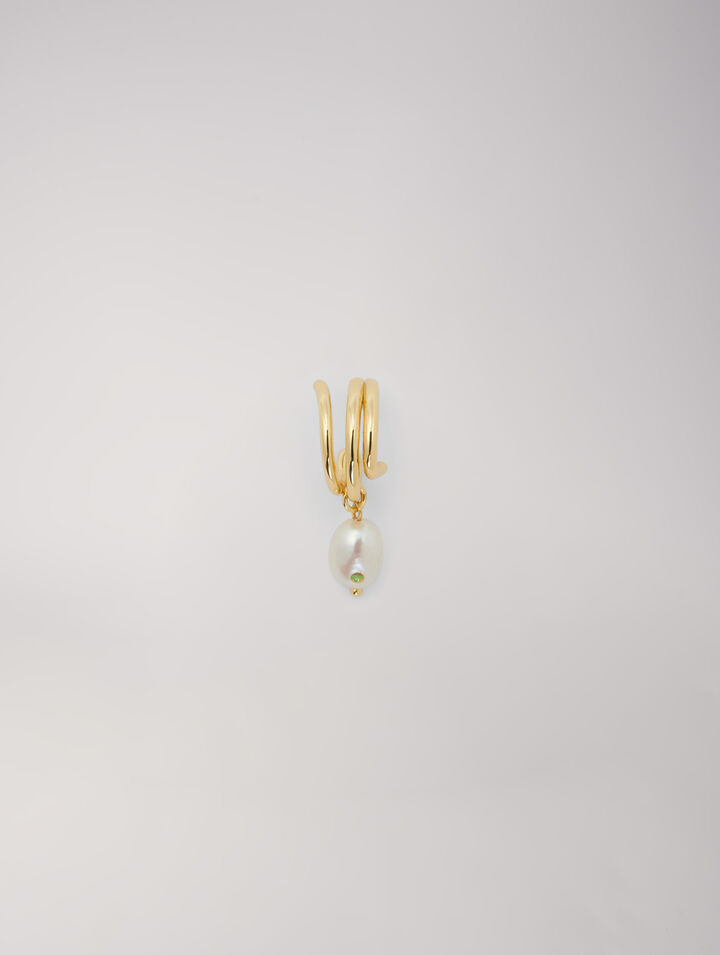 Boucle d'oreille ornée de perle