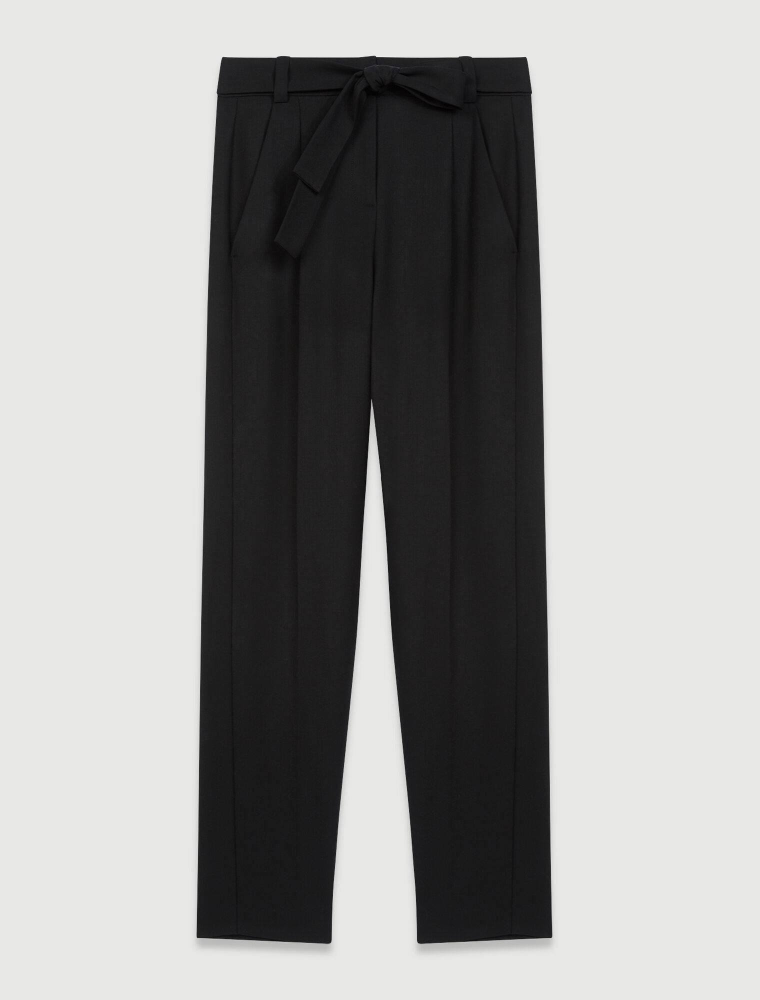 Pantalon taille haute et ceinturé