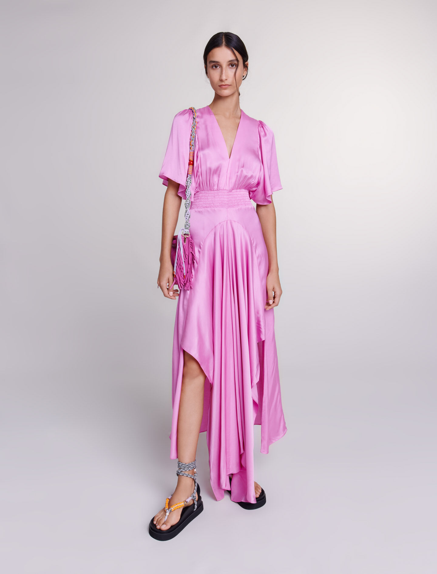Robe longue satinee Robes Maje