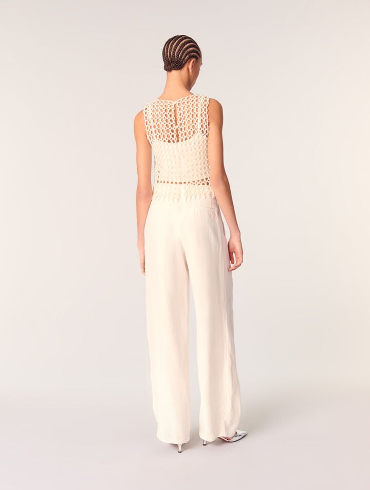 Pantalon de tailleur large