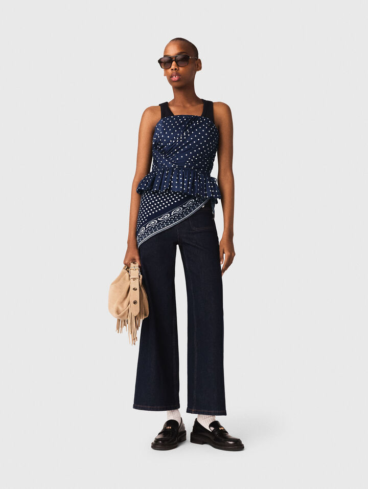 Top bustier imprim&eacute;