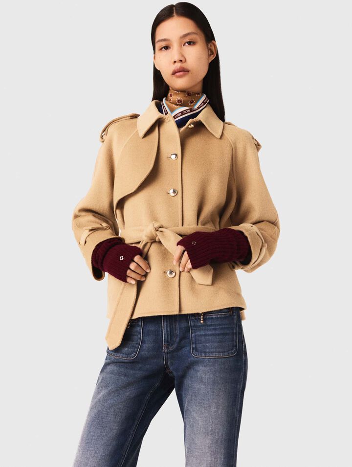 Manteau court double face