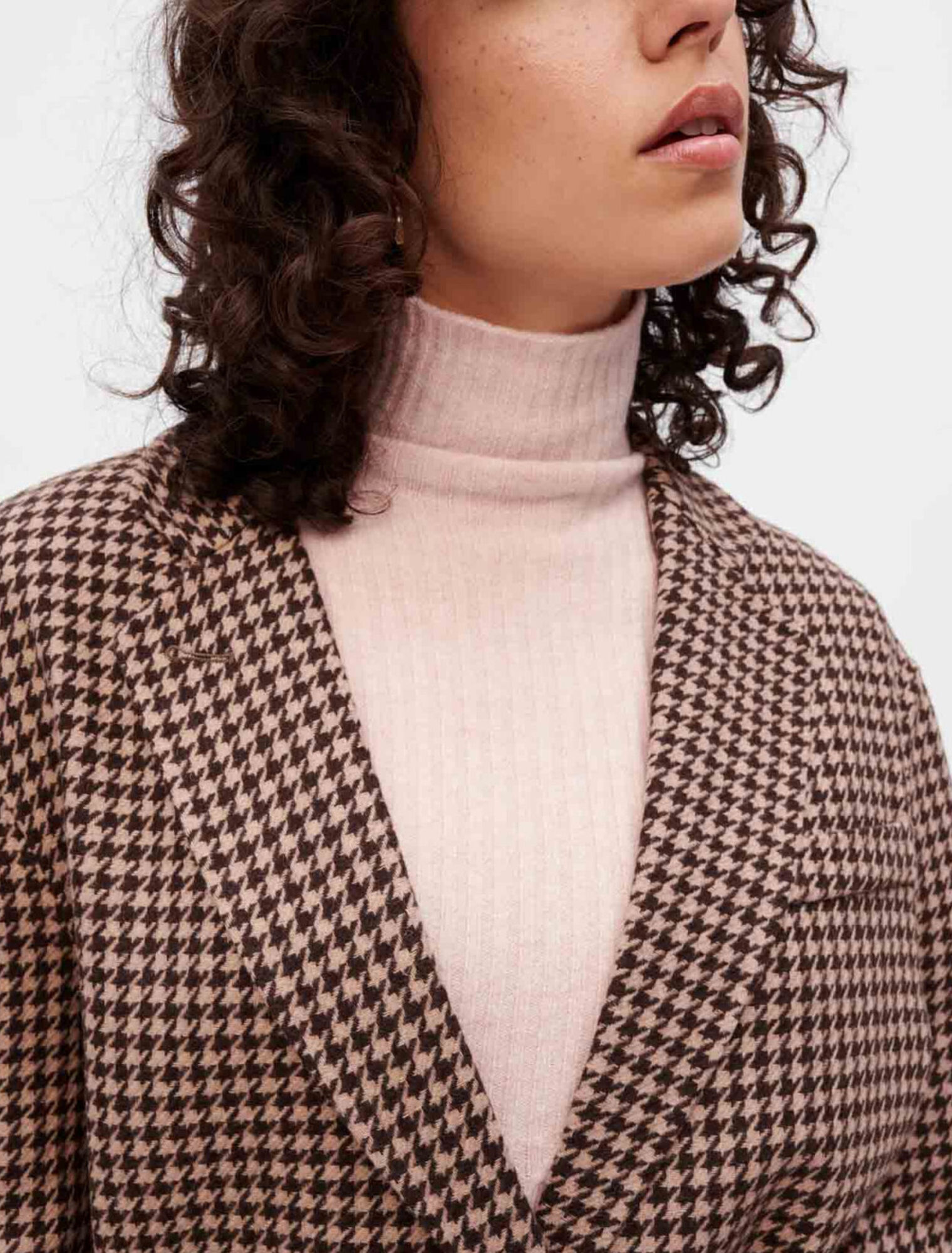 Manteau oversize en pied de poule