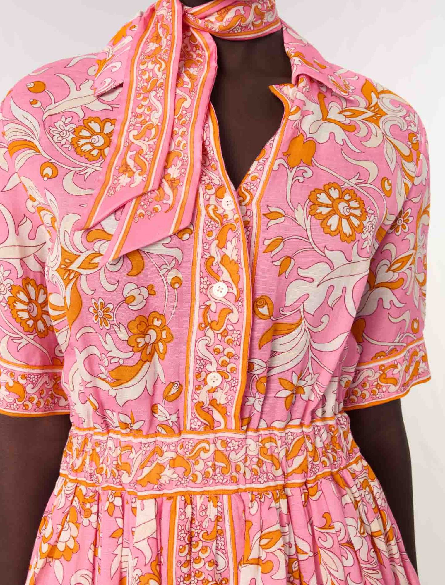 Robe courte fluide imprimée