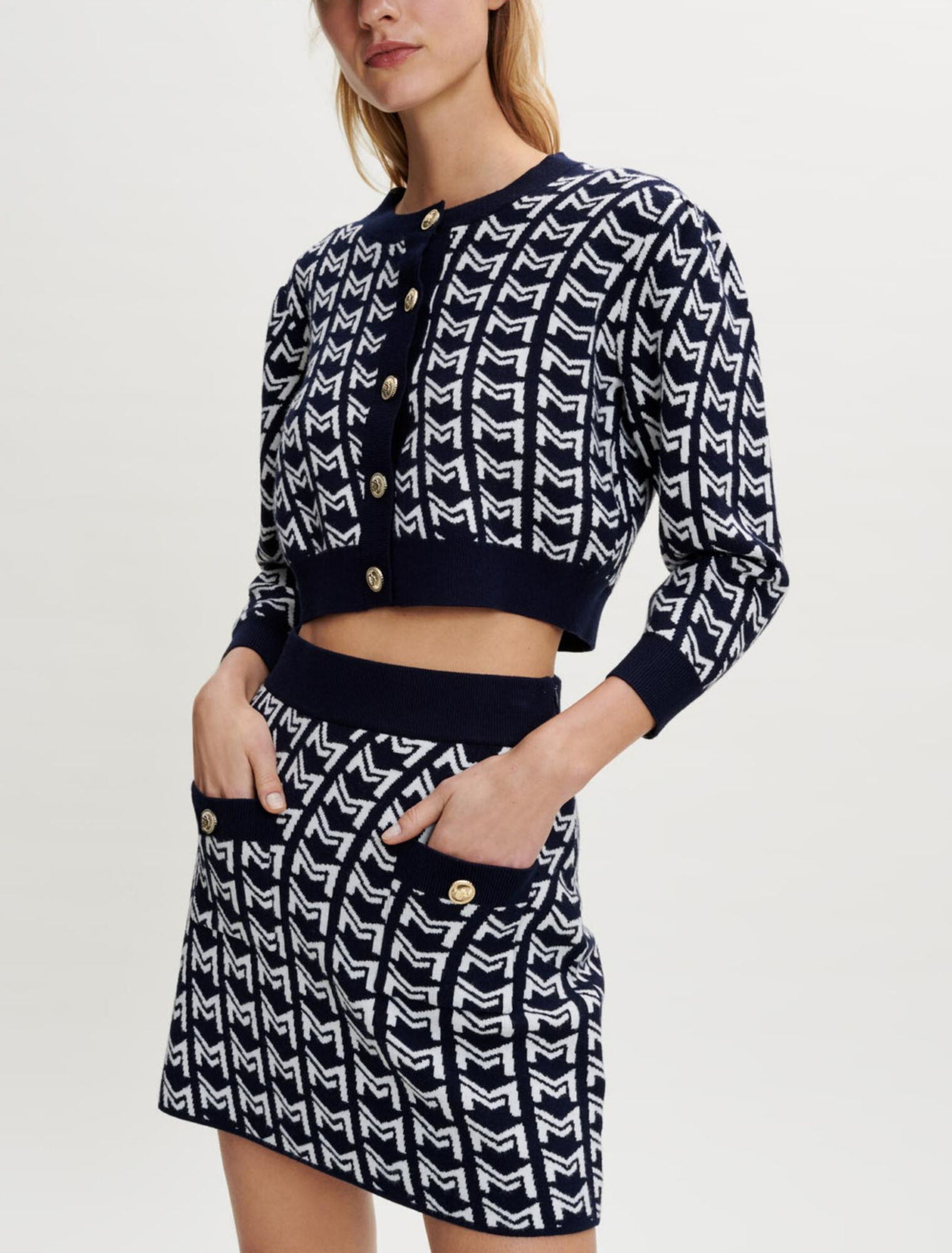 Jupe en jacquard monogramme 