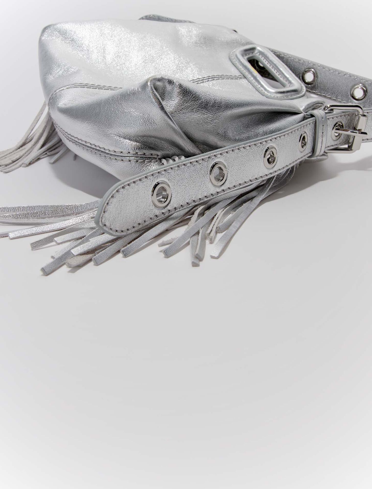 Sac Miss M Mini en cuir métal