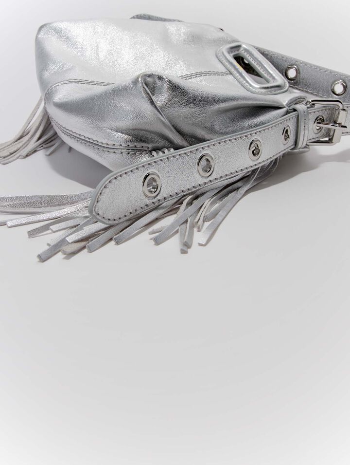 Sac Miss M Mini en cuir métal
