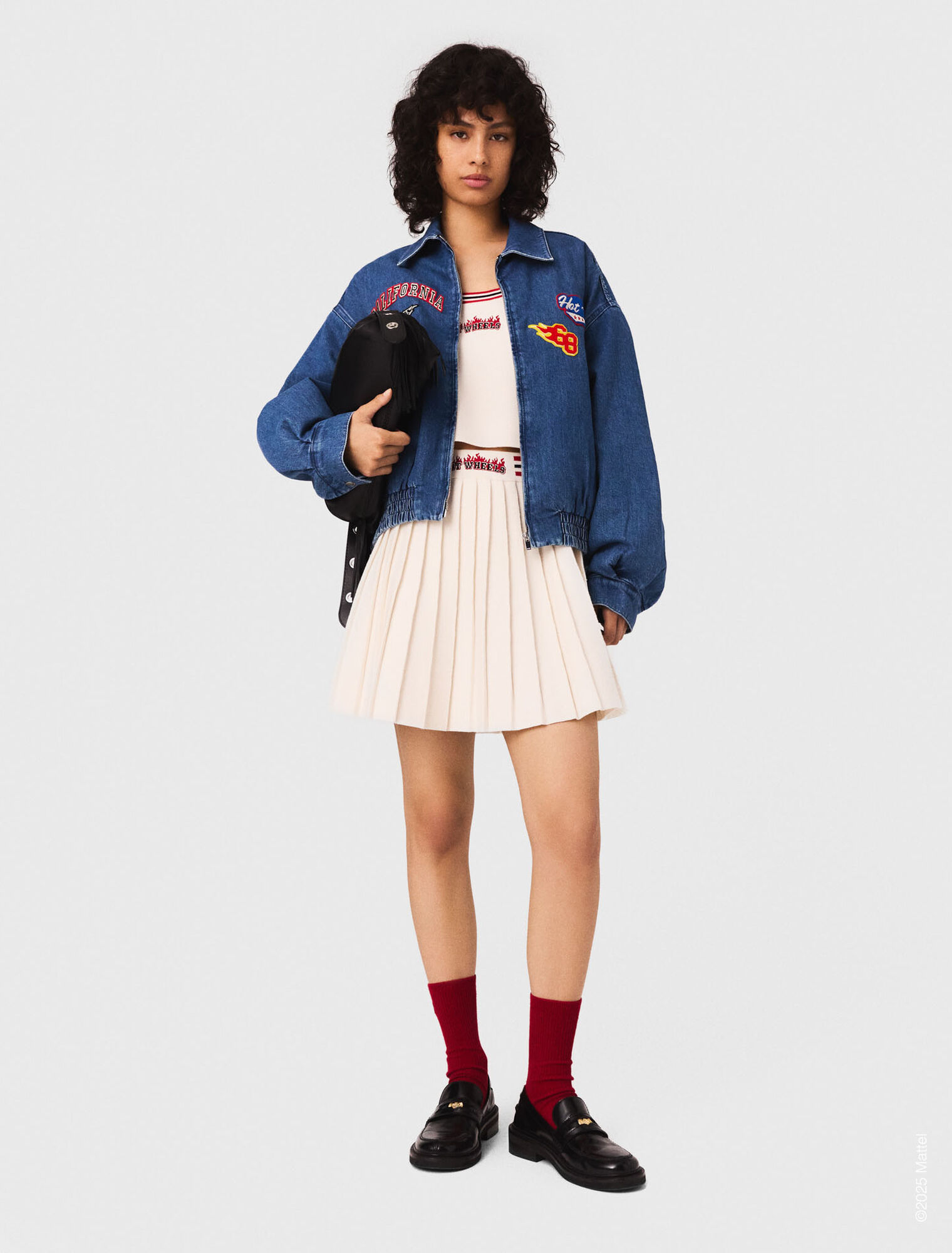 Veste denim oversize brodé