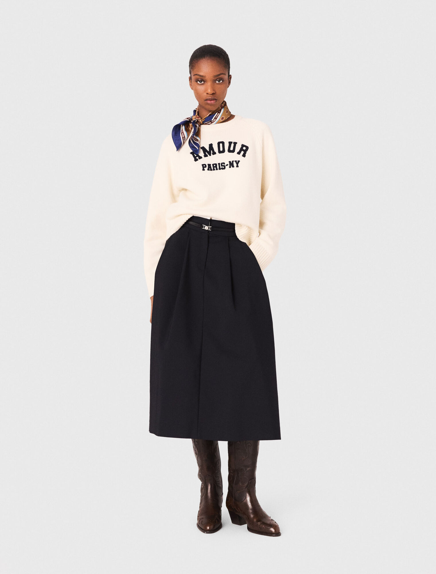 Pull en maille côtelée