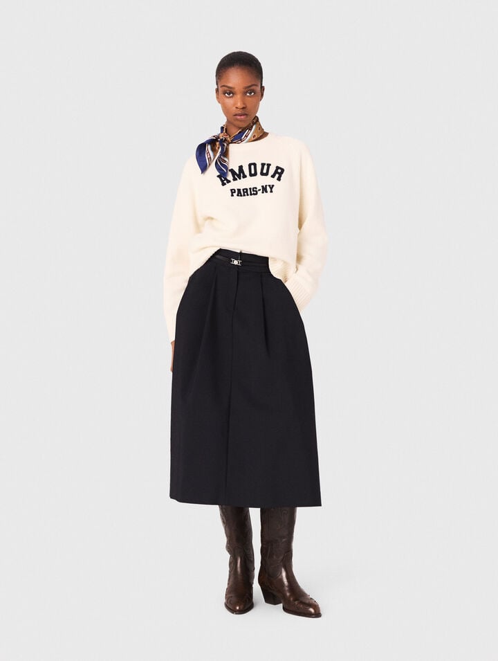 Pull en maille côtelée