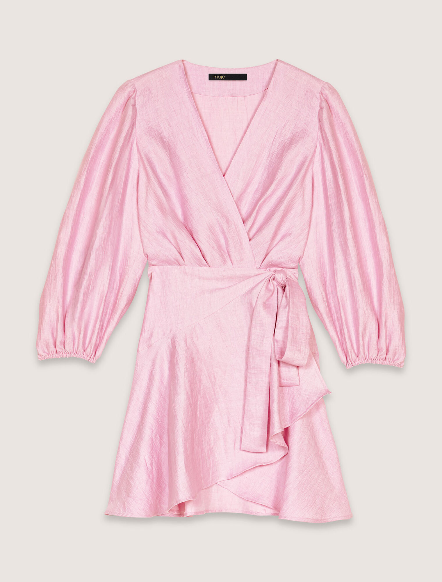 Robe portefeuille en lin