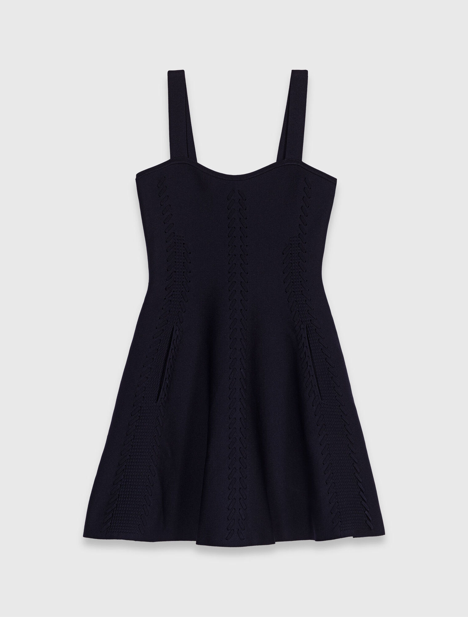 Robe babydoll courte en maille 