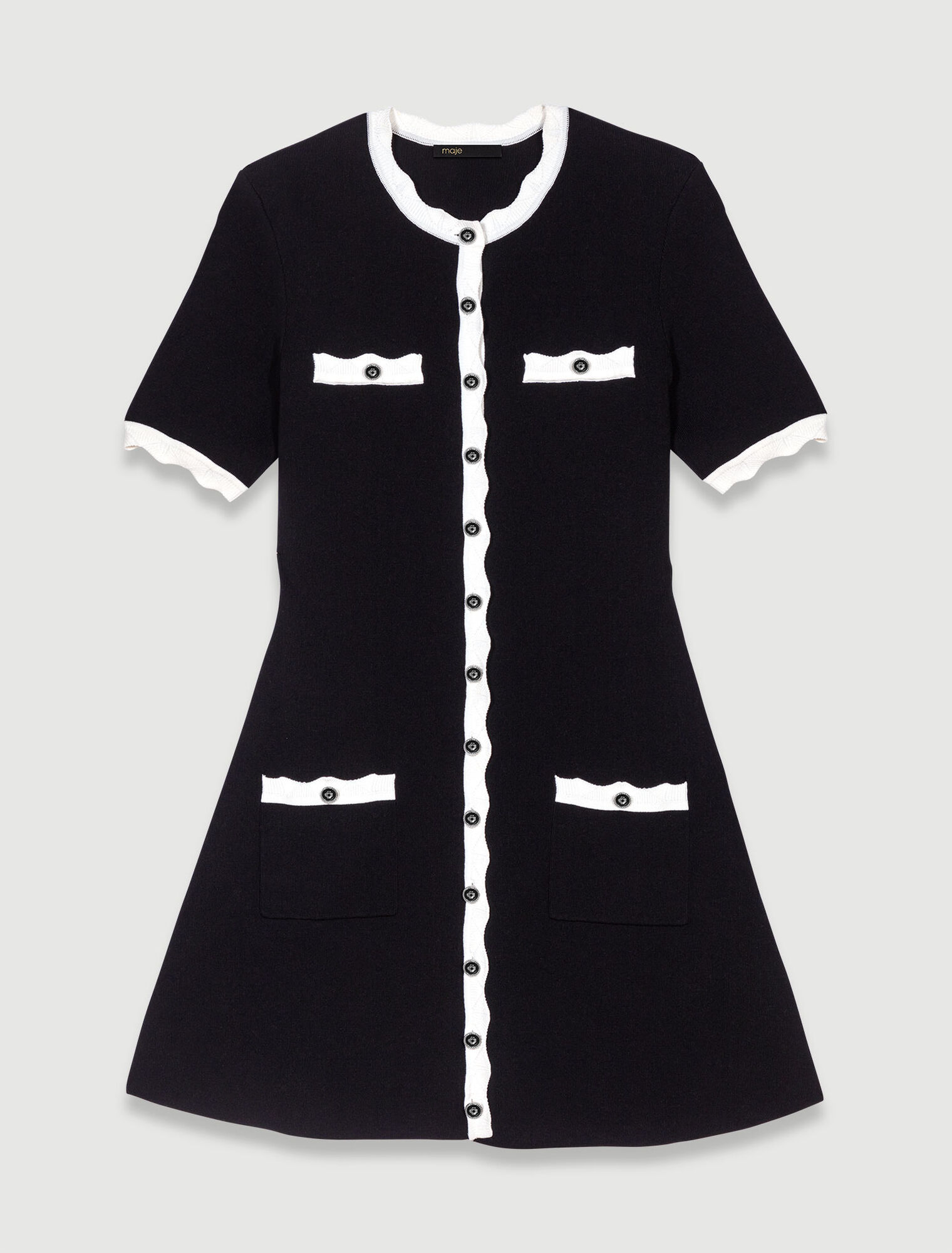 Robe courte en maille