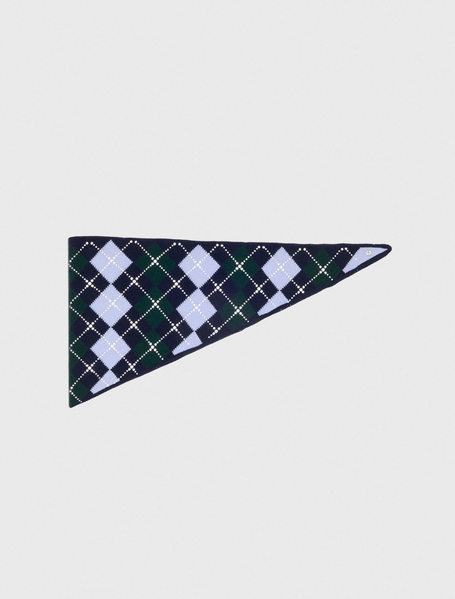 Foulard triangle argyle en laine