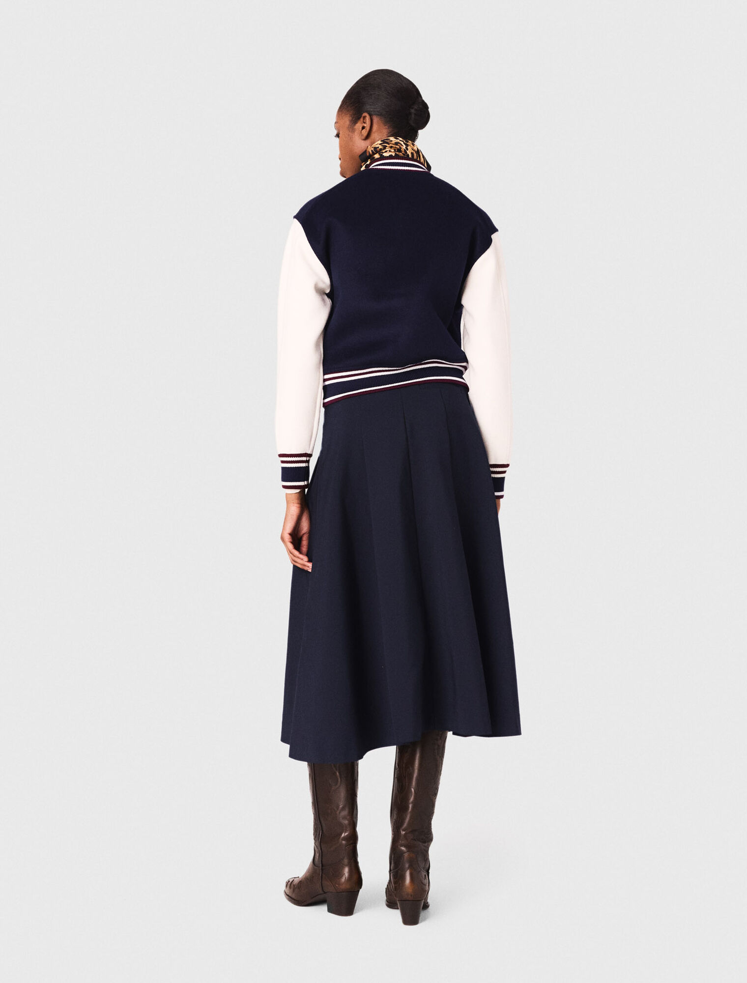 Bomber en tissu mélangé