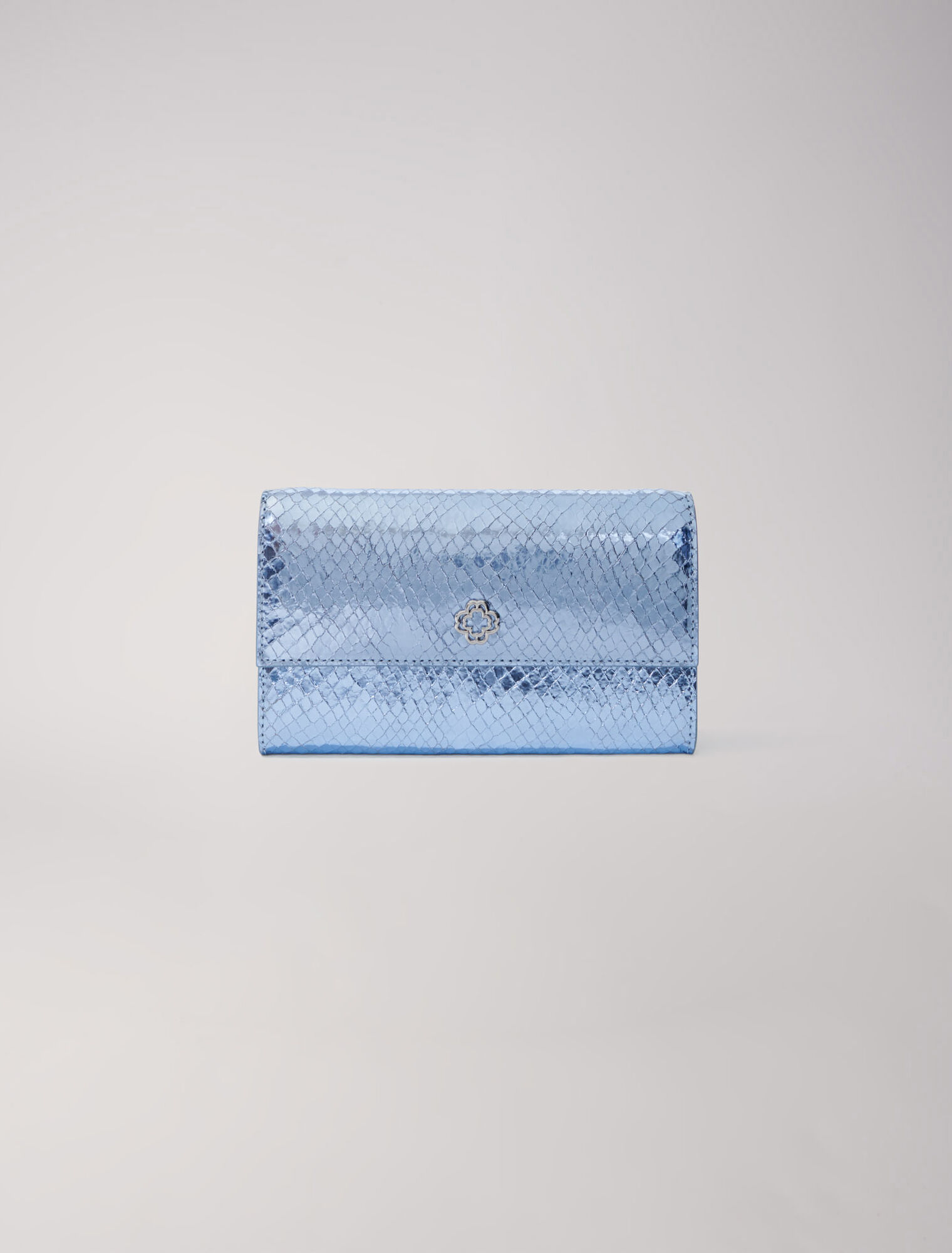 Pochette en cuir effet python