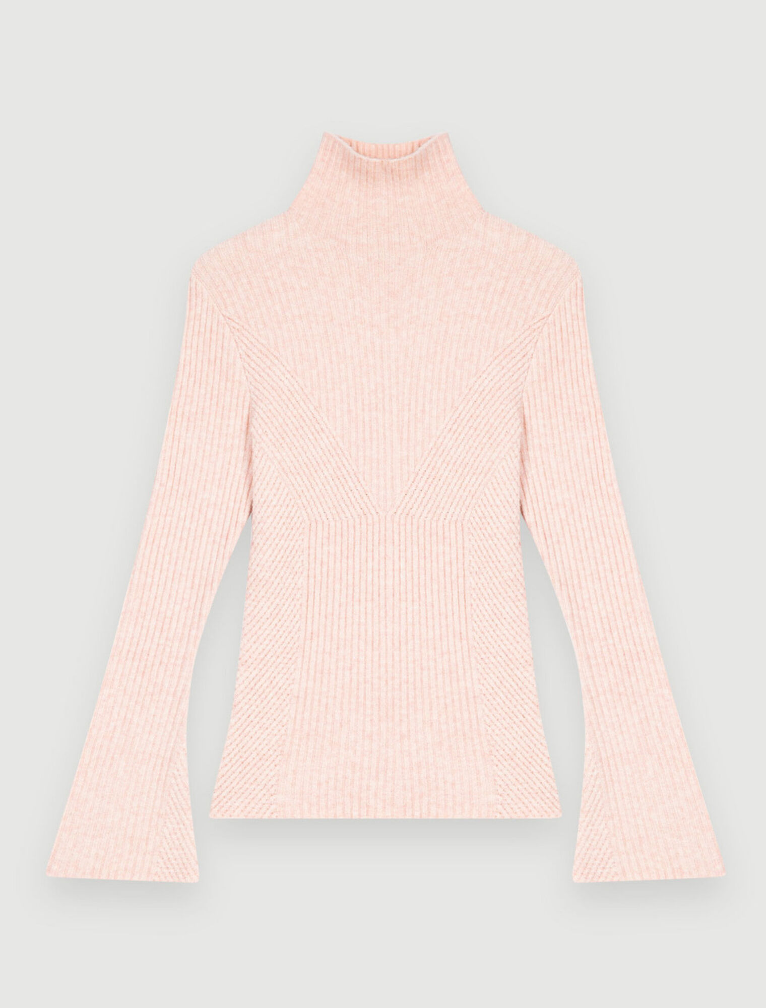 Pull col montant en maille stretch