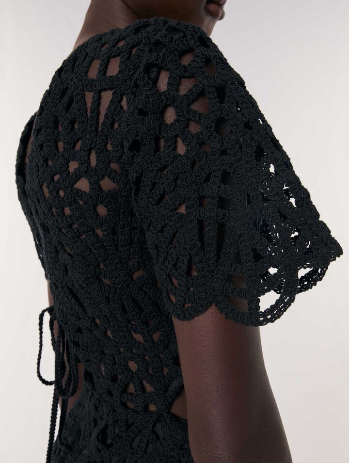 Robe courte en crochet