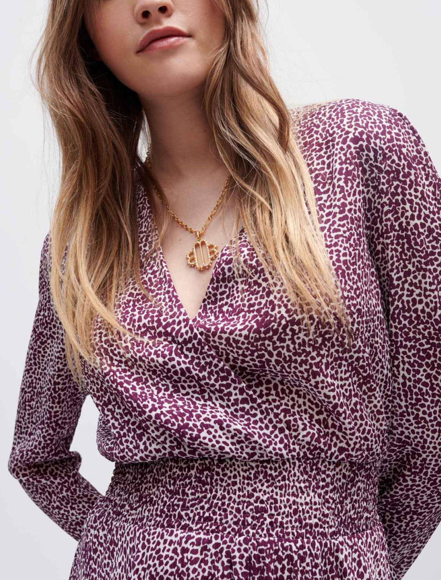 Robe asymétrique imprimée Léopard