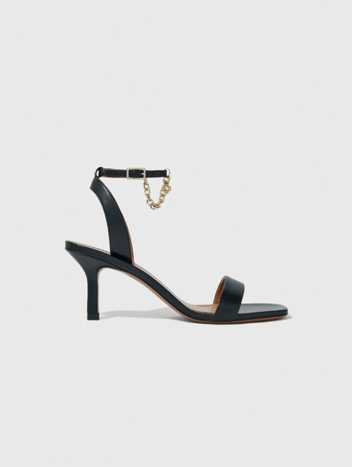 Sandales en cuir à talons