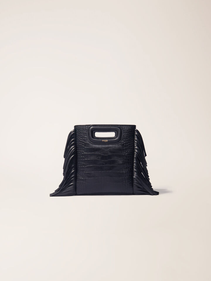 Sac M Mini en cuir effet croco