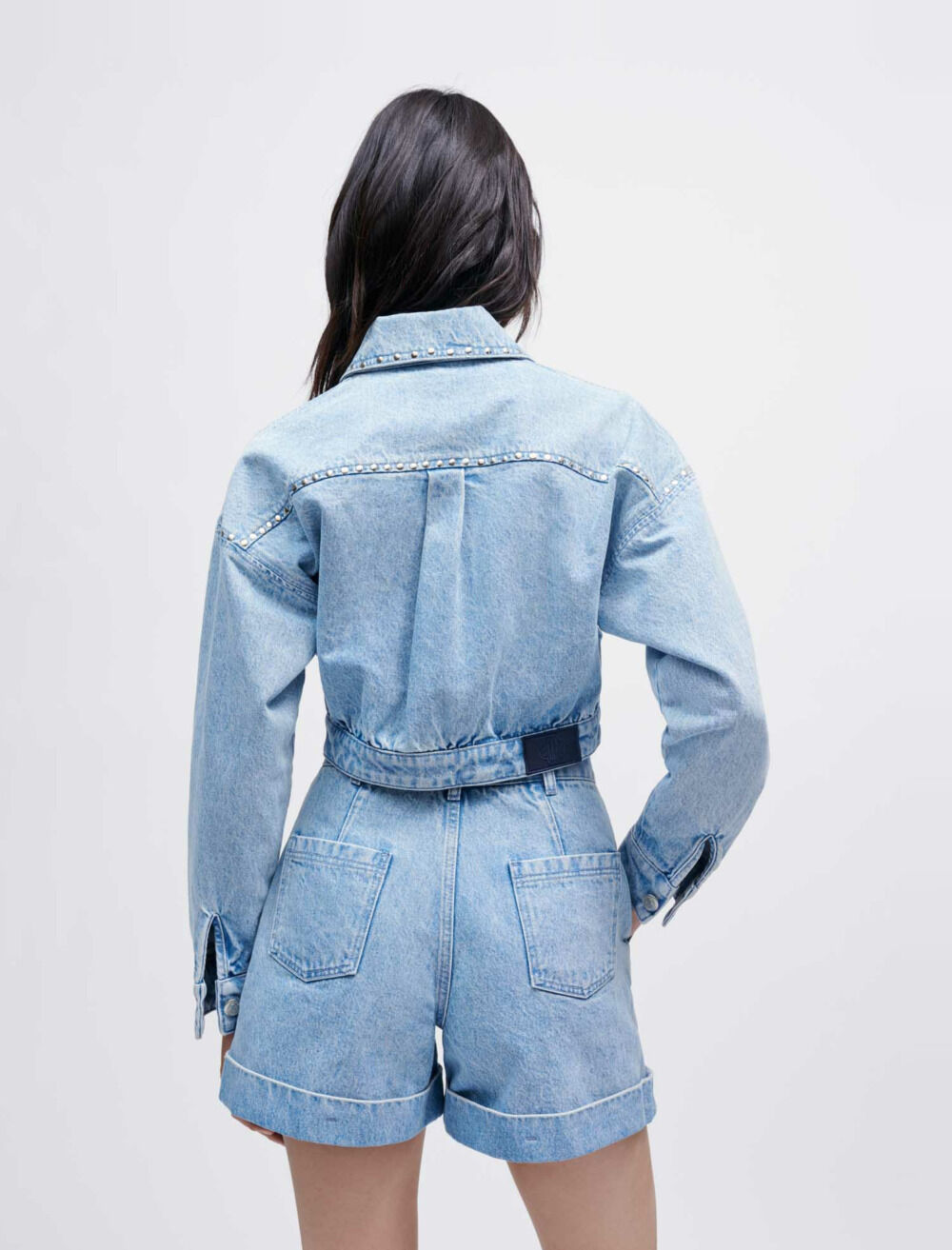 Blouson en jean a studs Vestes Blousons Maje
