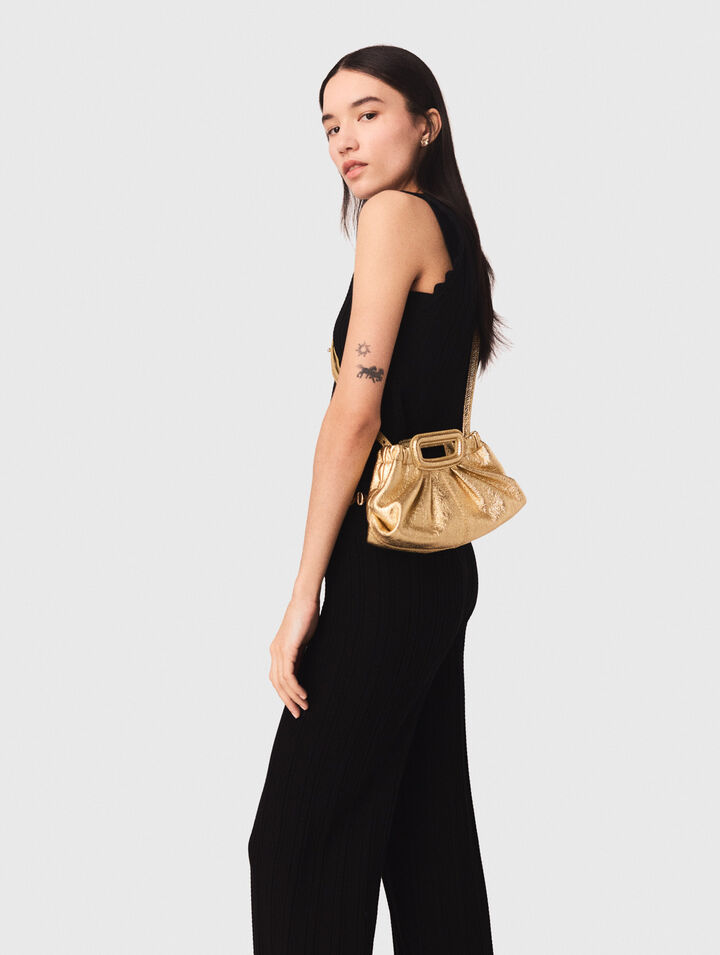 Milpli mini Clutch en cuir m&eacute;talis&eacute;