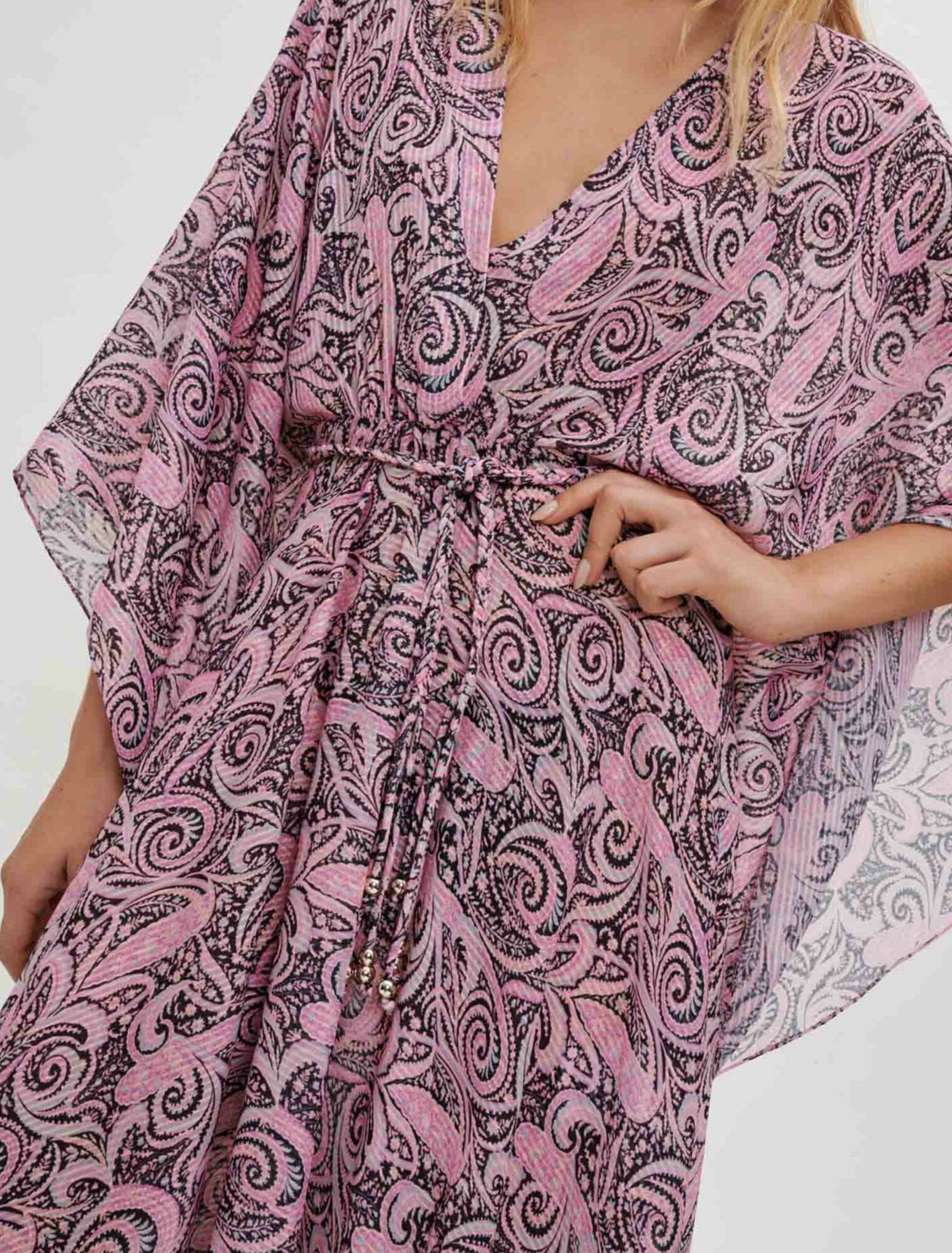 Robe foulard fluide à imprimé Paisley