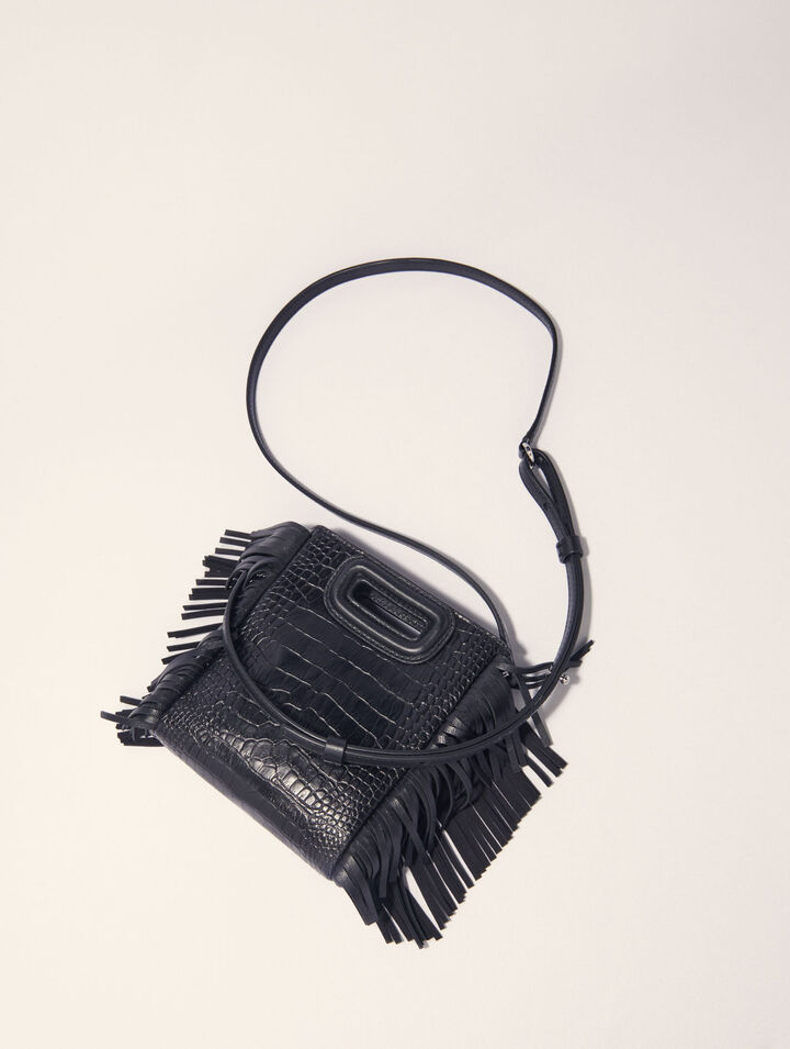 Sac M Mini en cuir effet croco