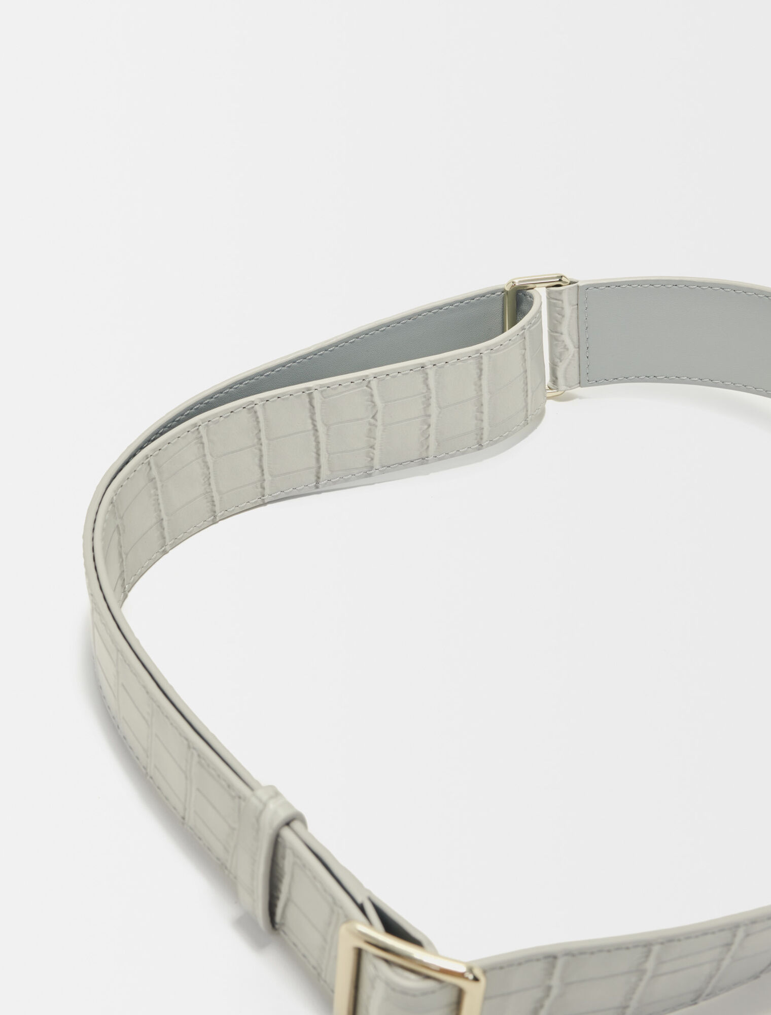Bandoulière en cuir effet croco