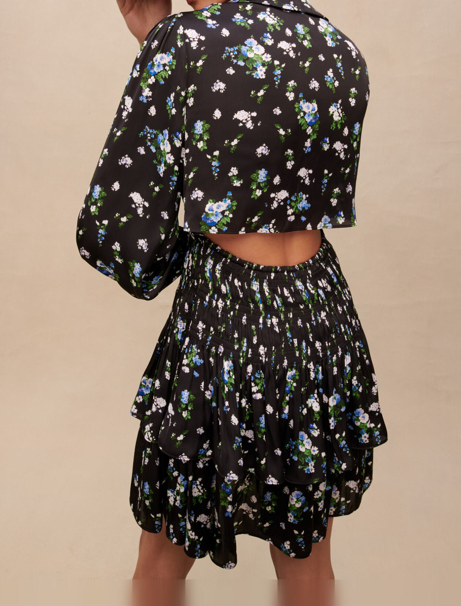 Robe smockée imprimée